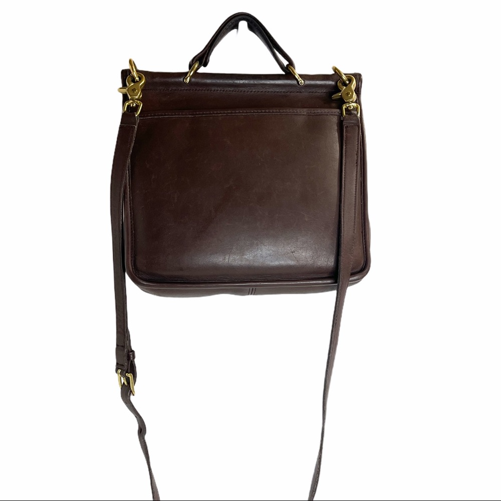 Coach Brown Leather Crossbody Satchel - Picture 5 of 9